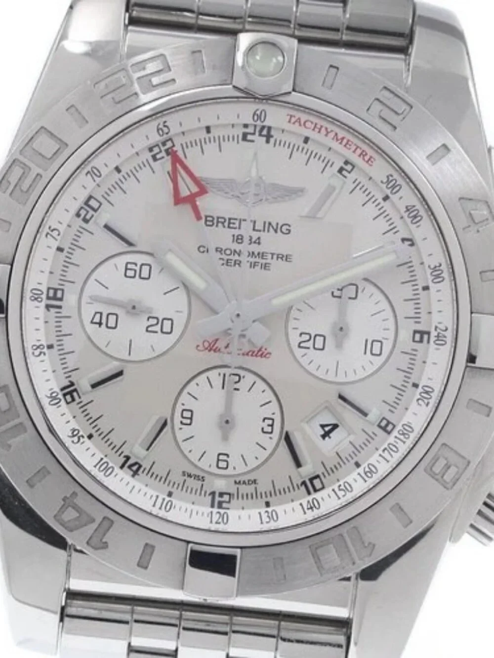 BREITLING Chronomat AB0420 Date GMT Silver Dial Automatic Men's Watch_965551